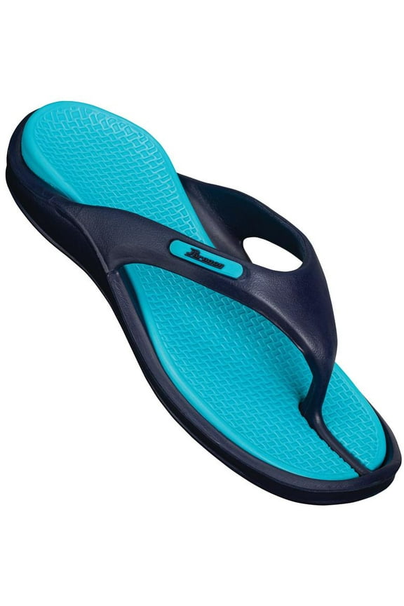 Men's Waterproof Lightweight Washable Durable Flip Flops, Blue & Multicolor, UK 9