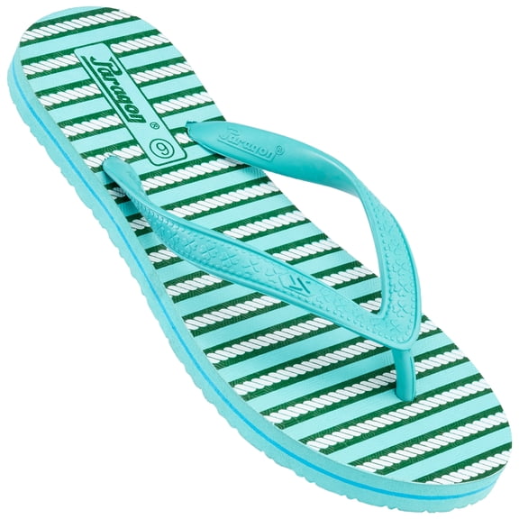 JMAT-Paragon Women's Lightweight Flipflops, Casual & Trendy Slippers, Flat Heel Open Toe, Blue, Size 5