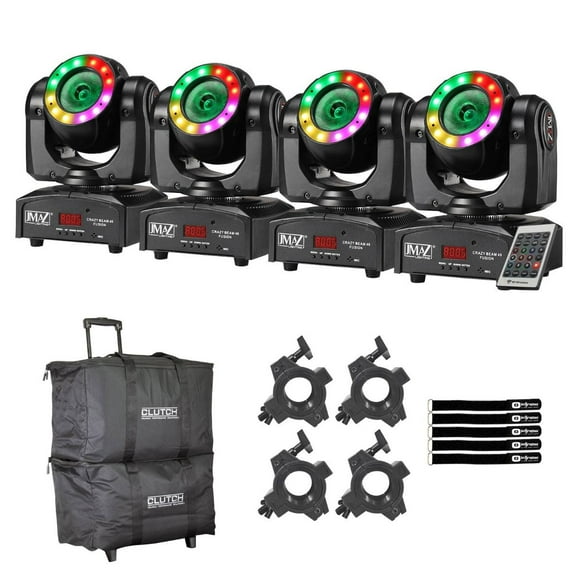JMAZ Lighting JZ3006 Crazy Beam 40 Fusion 60W LED Moving Head 4-Pack with Bags Package