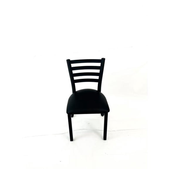 JMC Furniture JMCWHCBVSBLK White Horse Series Side Chairs, Supports Up to 300 lbs, 18 in. Seat Height, Black Seat, Back & Base