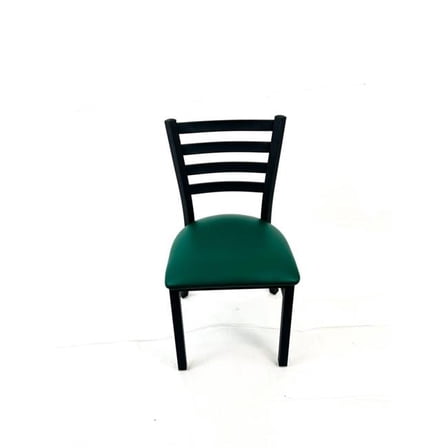 JMC Furniture JMCWHCBVSGRN White Horse Series Side Chairs, Supports Up to 300 lbs, 18 in. Seat Height, Green Seat, Black Back & Base