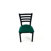 JMC Furniture JMCWHCBVSGRN White Horse Series Side Chairs, Supports Up to 300 lbs, 18 in. Seat Height, Green Seat, Black Back & Base