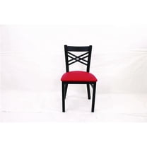 JMC Furniture JMCXCHBVSRED X Series Chair, Supports Up to 300 lbs, 18 in. Seat Height, Red Seat, Black Back & Base