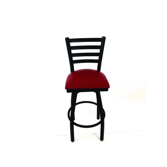 JMC Furniture JMCBBBVSBUR Boggs Series Barstool, Supports Up to 300 lbs, 30.5 in. Seat Height, Burgundy Seat, Black Back & Base