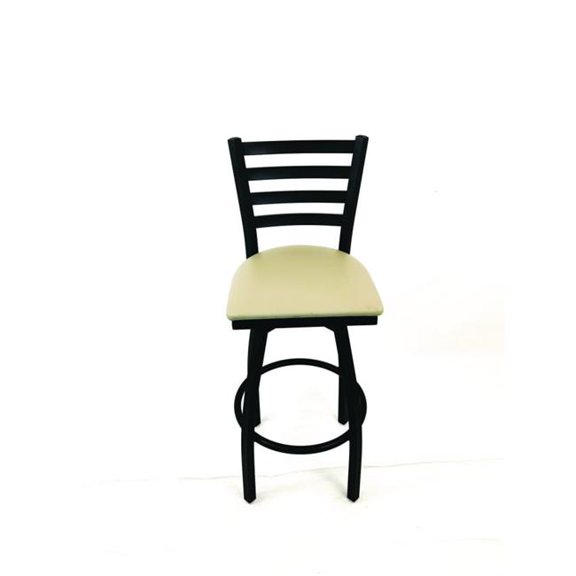 JMC Furniture JMCBBBVSTAU Boggs Series Barstool, Supports Up to 300 lbs, 30.5 in. Seat Height, Taupe Seat, Black Back & Base