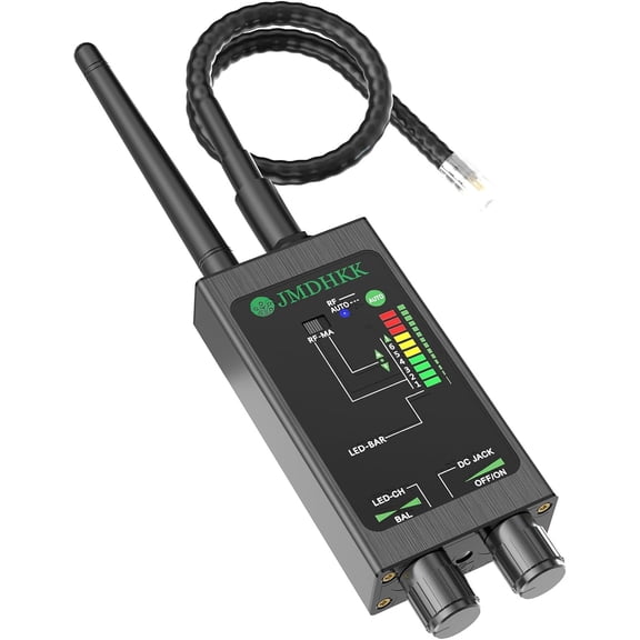 M8000 Hidden Camera Detector, Camera Finder,Bug Detector, Magnetic Tracker Detector, Portable Privacy Protection Device for Travel, Hotels, Vehicles, Offices, and Fitting Rooms (Black)