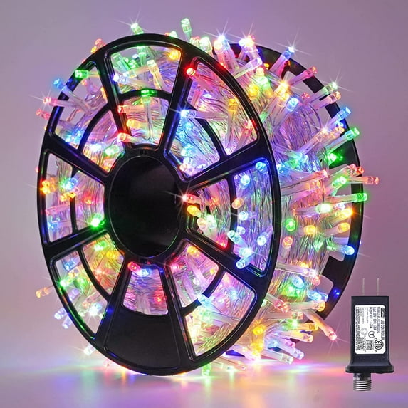 JMEXSUSS 168FT 600 LED Christmas Decor Lights 8 Modes Multicolor Christmas Lights Outdoor Waterproof Christmas Tree Lights Indoor Plug in Party Holiday Christmas Decorations