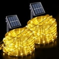 thumbnail image 1 of JMEXSUSS 2 Pack 100 LED Solar Rope Lights,33ft 8 Modes Solar Rope Lights Outdoor Waterproof LED Solar Powered Rope Tube for Trampoline,Fence,Gazebo,Yard,Walkway,Path(Warm White), 1 of 7
