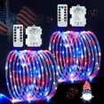 thumbnail image 1 of JMEXSUSS 2 Pack Battery Operated String Lights Outdoor Waterproof Total 200LED 8 Modes Battery Powered Rope Lights with Remote for Trampoline Camping Canopy Tent Christmas Decor (Multicolor), 1 of 10
