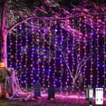 thumbnail image 1 of JMEXSUSS 300LED Orange and Purple Halloween Curtain Lights with Remote, 9.8x9.8ft Window Twinkle Hanging String Lights Plug in, Halloween Lights for Bedroom Wall Party Backdrop Indoor Outdoor Decor, 1 of 7