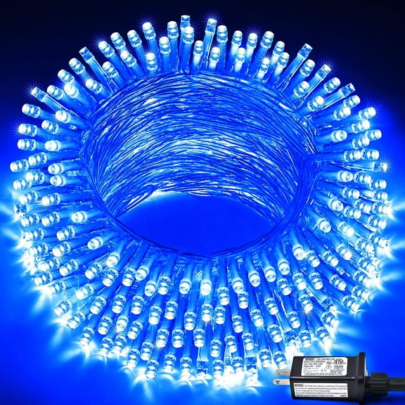 JMEXSUSS 33ft 100 LED Blue Christmas Tree Lights, 8 Modes Blue LED Christmas Lights Indoor, Blue Fairy String Lights Outdoor Waterproof for Christmas, Christmas Tree Decorations, Xmas, Party, Garden