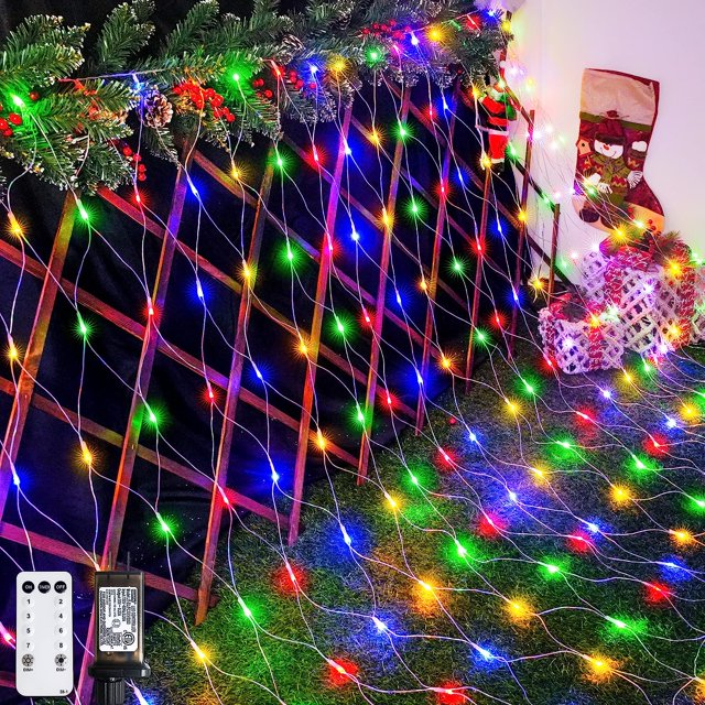 JMEXSUSS 360 LED Christmas Net Lights Outdoor Mesh Lights 12ft x 5ft