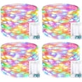 thumbnail image 1 of JMEXSUSS 4 Pack 50 LED Multicolor Fairy Lights Battery Operated, Each16 ft Multicolor Christmas Lights Waterproof Twinkle Lights for Gifts Party Wedding Christmas Birthday Indoor Outdoor Decoration, 1 of 3