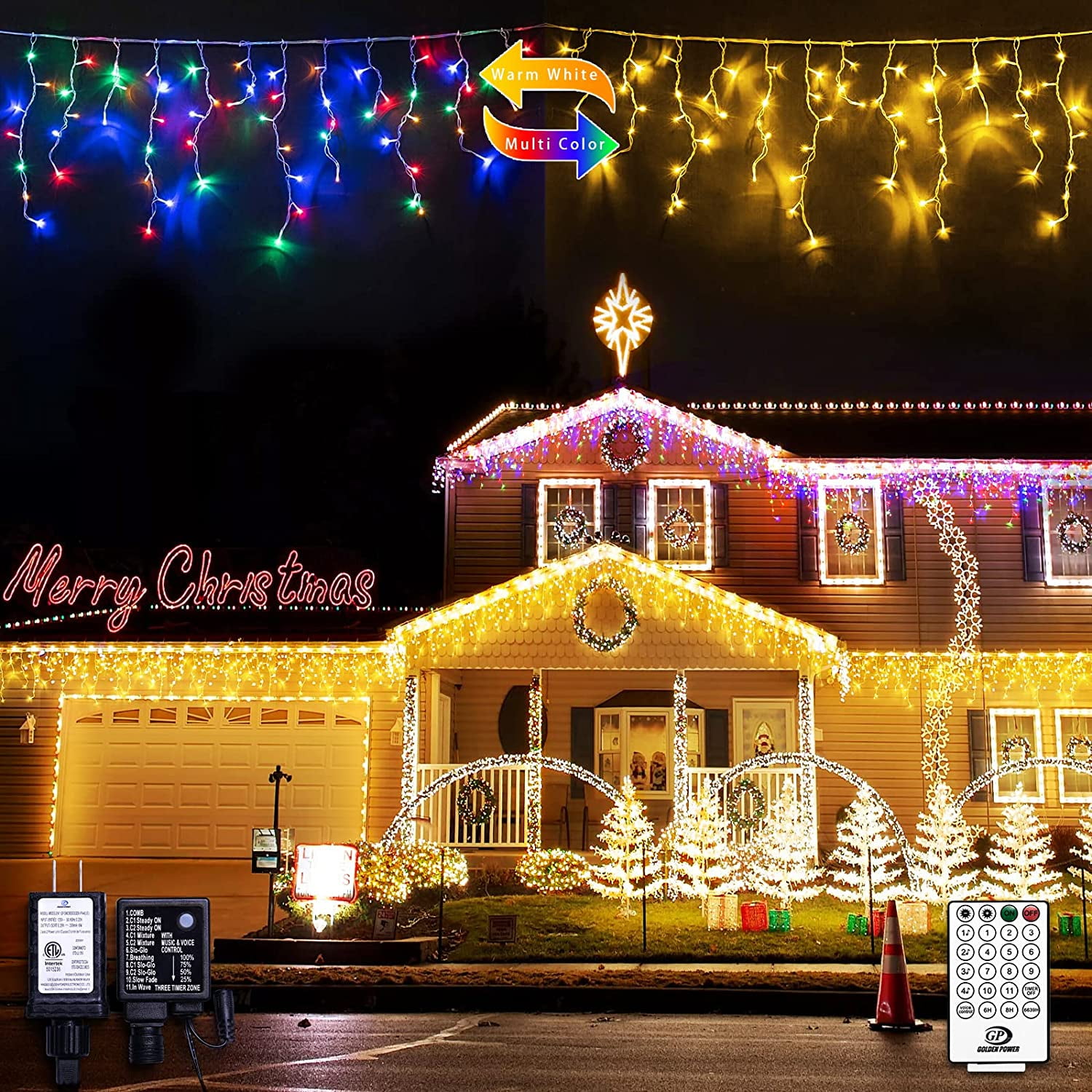 QZYL 410 FT Christmas Lights Outdoor, 1000 LED Long Blue Christmas Lights  Decorations, Waterproof Ch…See more QZYL 410 FT Christmas Lights Outdoor
