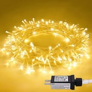 JMEXSUSS Connectable Warm White Christmas Lights Indoor, 8 Modes Christmas Tree Lights Plug in Twinkle Fairy String Lights for Bedroom, 33ft 100 LED Christmas Lights Outdoor for Christmas Tree Decor