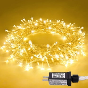 JMEXSUSS Connectable Warm White Christmas Lights Indoor, 8 Modes Christmas Tree Lights Plug in Twinkle Fairy String Lights for Bedroom, 33ft 100 LED Christmas Lights Outdoor for Christmas Tree Decor