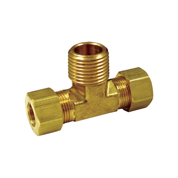 JMF 4503967 0.625 x 0.5 in. MPT Brass Compression Tee Fitting