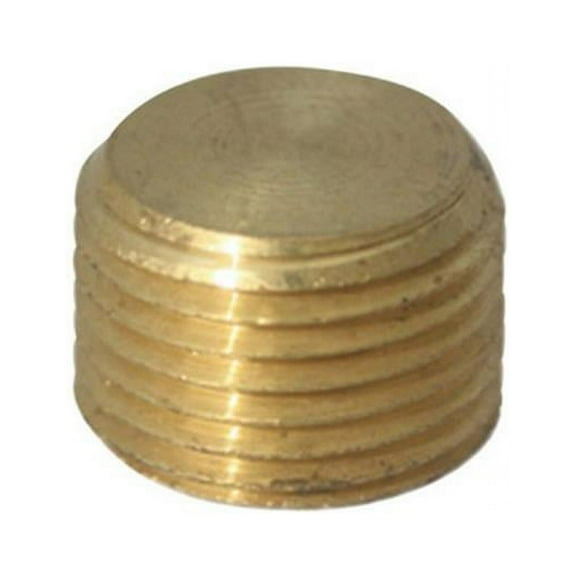 JMF 4505368 0.75 in. Yellow Brass Lead Free Pipe Counter Sunk Plug Compression