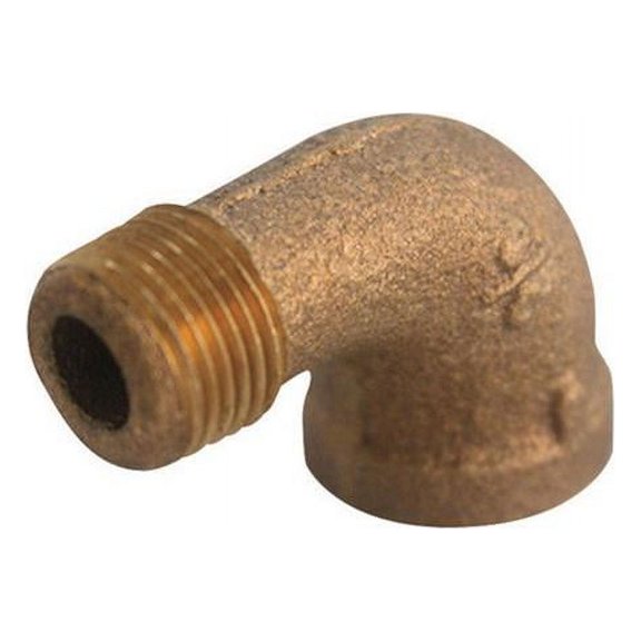JMF 4507075 90 Degree Compression 0.5 in. FPT x 0.5 in. MPT Red Brass  Street Elbow