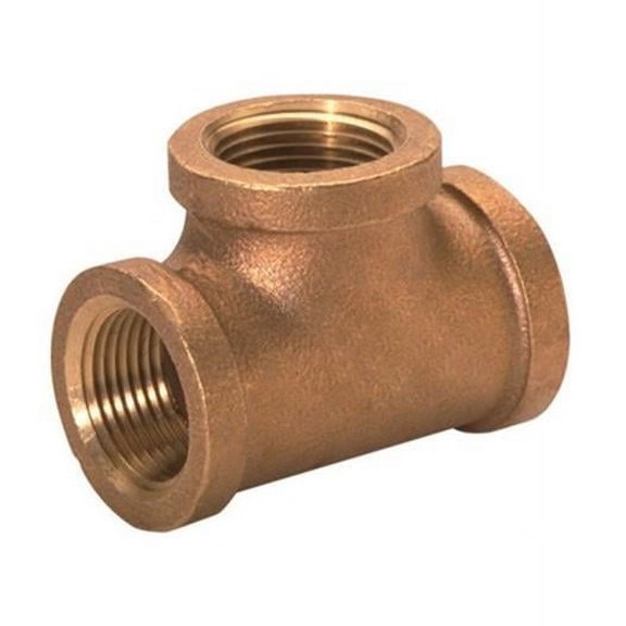 JMF 4507216 0.75 in. FPT Red Brass Tee Compression