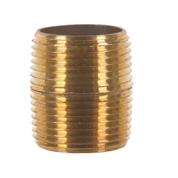 JMF 49033 1 in. Close Red Brass Nipple Pipe