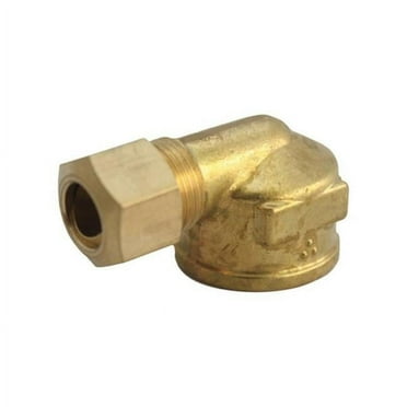 JMF Company 1/4 in. Compression X 1/4 in. D FPT Brass 90 Degree Elbow