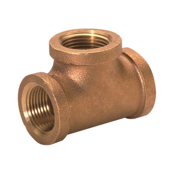 JMF Company 1/4 in. FPT X 1/4 in. D FPT Red Brass Tee