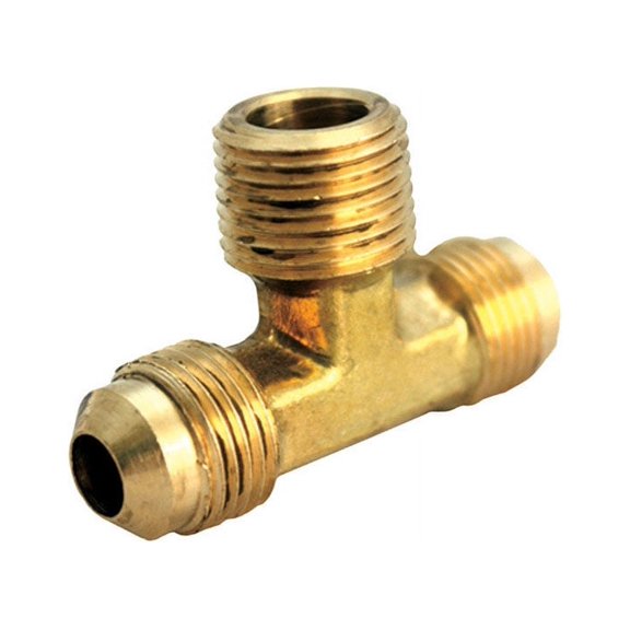 JMF Company 1/4 in. Flare X 1/4 in. D Flare Brass Reducing Tee