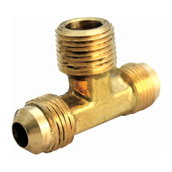 Jmf Branch Tee Male 3/8 " Flare X 3/8 " Flare X 1/2 " Yellow Brass Lead Free Case of 5