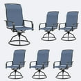 thumbnail image 1 of JMGJOY Patio Swivel Chair Set of 6, Outdoor High Back Textilene Rocking Chairs – 360° Rotating & 15° Reclining, All-Weather Metal Frame for Garden, Deck, Poolside (6, Blue, 6-Price), 1 of 6