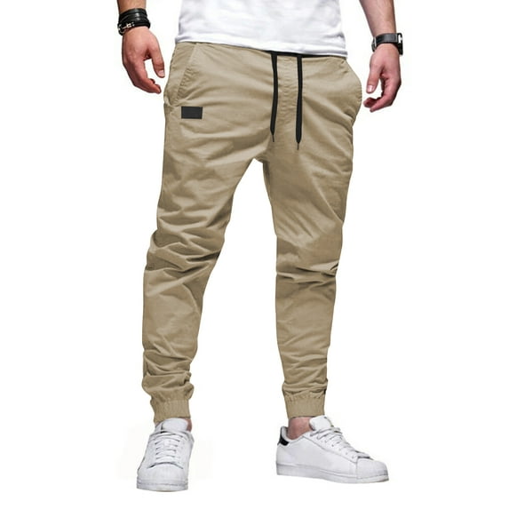 JMIERR Big and Tall Men Cargo Pants Casual Cotton Workout Hiking Pants Stretch Outdoor Lightweight Trousers with Pockets