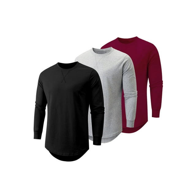 JMIERR Big and Tall Mens Crewneck Long Sleeve Classic t Shirts Thermal