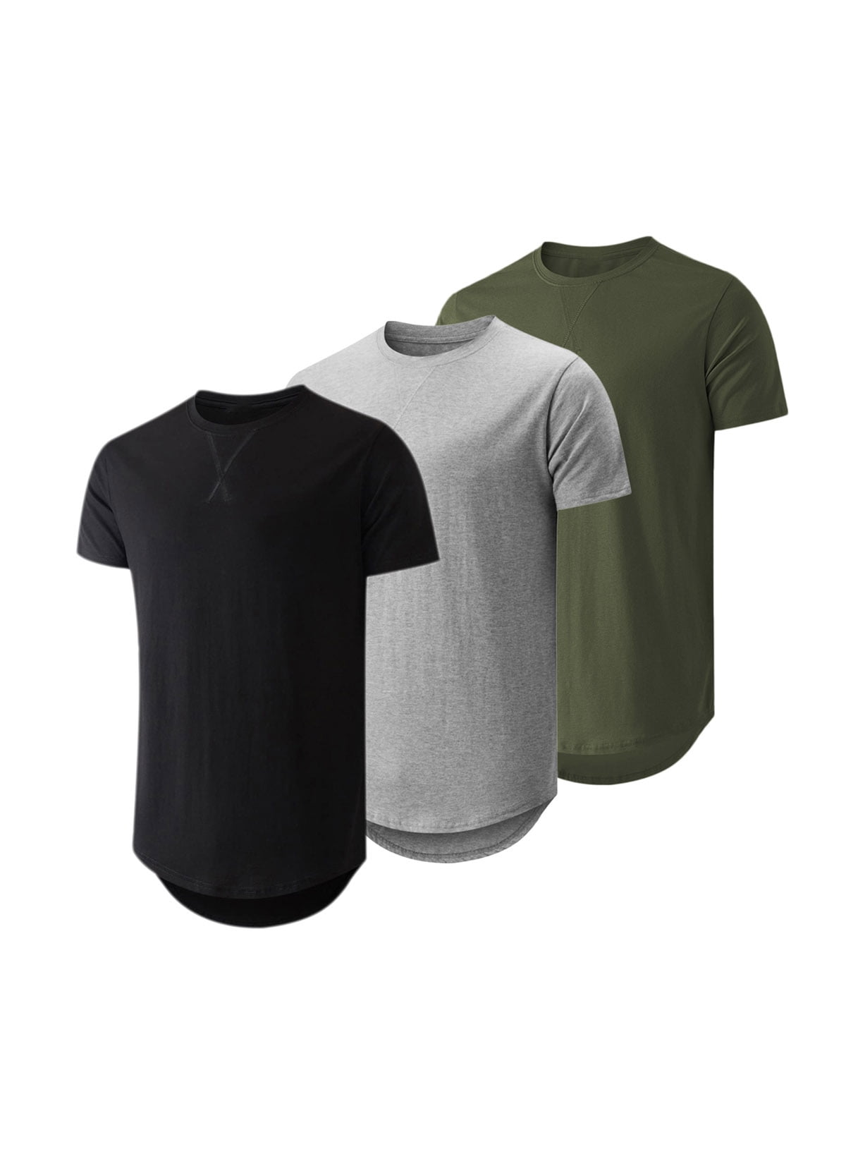 JMIERR Big and Tall Undershirts for men T Shirts Crewneck Cotton