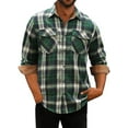thumbnail image 1 of JMIERR Men Button Down Regular Fit Long Sleeve Plaid Flannel Casual Shirts, 1 of 6