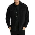 thumbnail image 1 of JMIERR Men Corduroy Jacket Casual Button Down Shirts Ribbed Long Sleeve Shacket Jackets Jacket with Flap Pockets S-XXL, 1 of 6