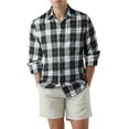 thumbnail image 1 of JMIERR Men Plaid Shirts Long Sleeve Casual Flannel Shirt for Men Checked Button Down Regular Fit, 1 of 7