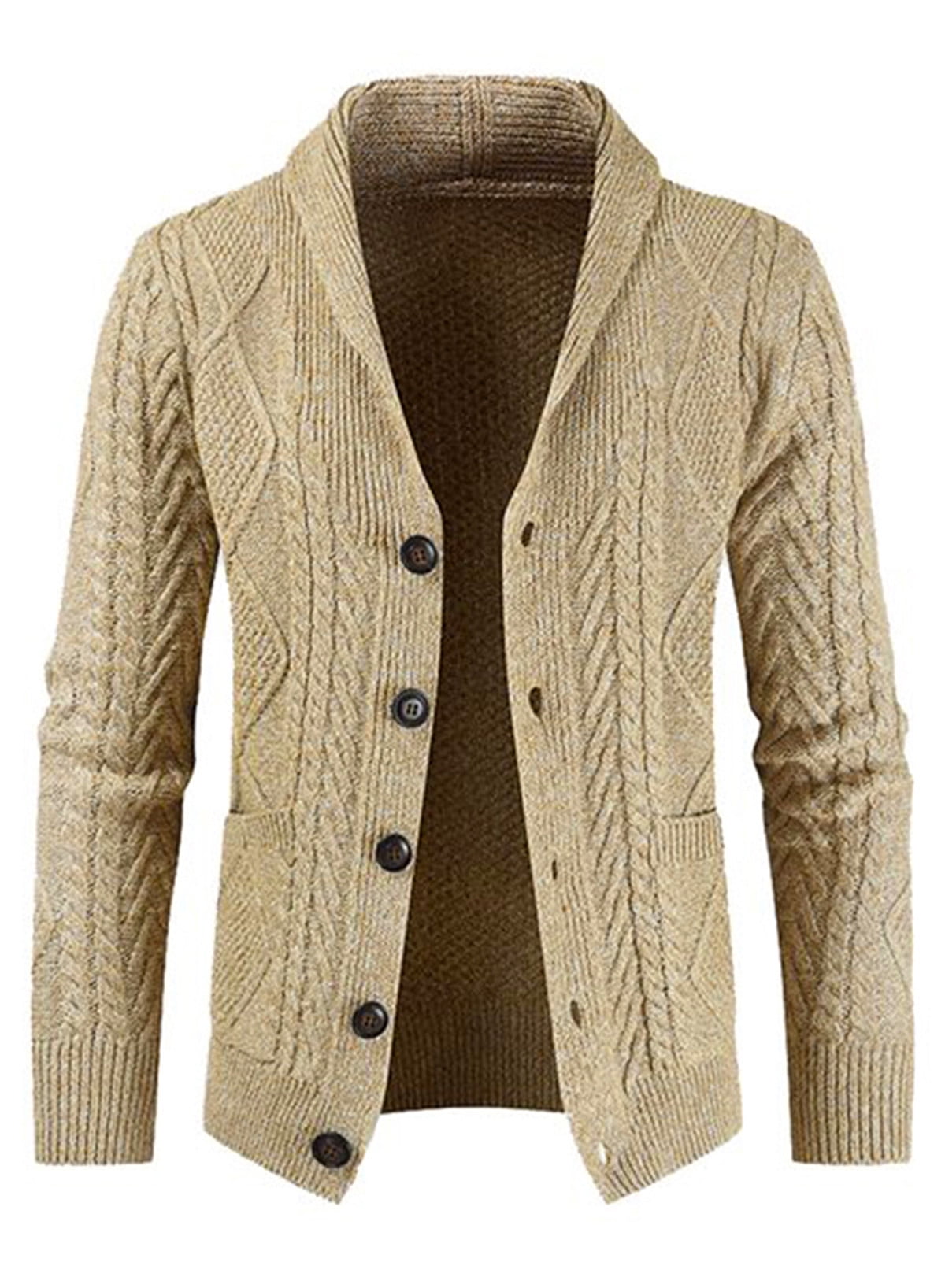 Men's Cable Cardigan w/Pockets-15% Off
