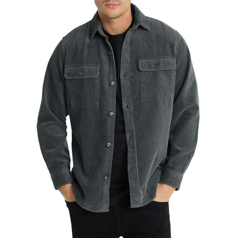 Grey corduroy jacket mens 2025