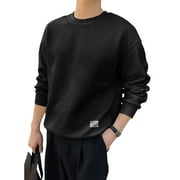 JMIERR Men's Crewneck Sweatshirts Long Sleeve Oversize Heavy Relaxed Geometric Pullover Sweatshirts