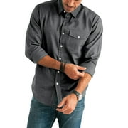 JMIERR Men's Linen Shirts Casual Long Sleeve Button Down Shirt Beach Tops Chambray Shirt With Pocket