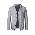 JMIERR Mens Cardigan Sweaters Long Sleeve Shawl Collar Button Down