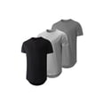 thumbnail image 1 of JMIERR Mens T Shirts Short Sleeve UnderShirts Cotton Hipster Crewneck Tee ,3 Pack,Black;Gray;Deep Gray, 1 of 6