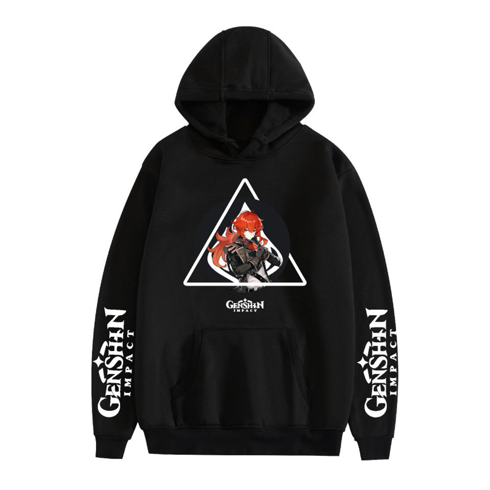 Kaedehara Kazuha Daily Wear Fleece Hoodie Genshin Impact