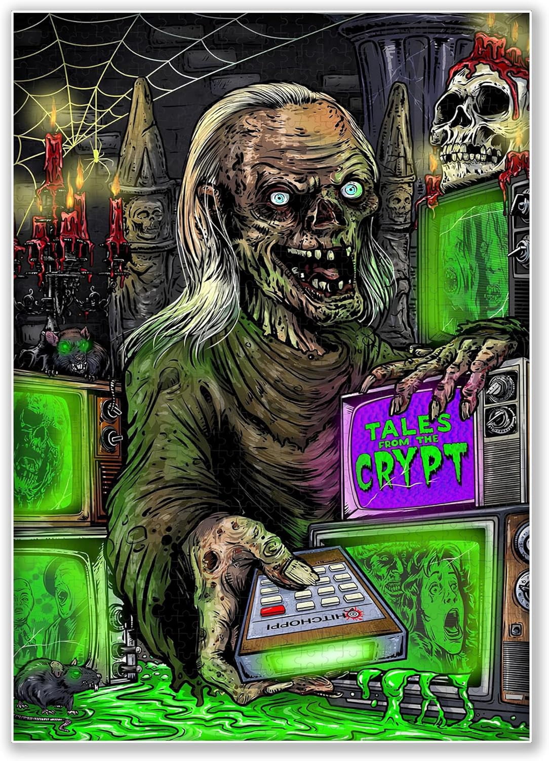 JMKLUP 1000-piece Halloween-Zombie Horror Screening Room Adult Wooden ...
