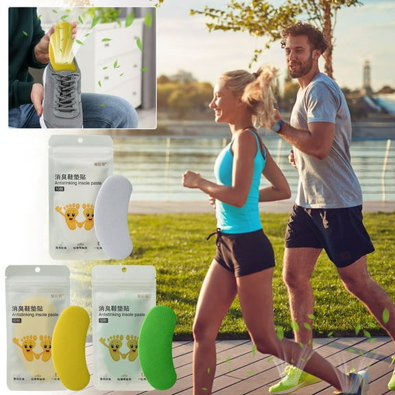 JMKQLZ 10 Deodorizing Insole Stickers Eliminating Odor and Absorbing Foot Sweat, Refreshing Shoe Inserts