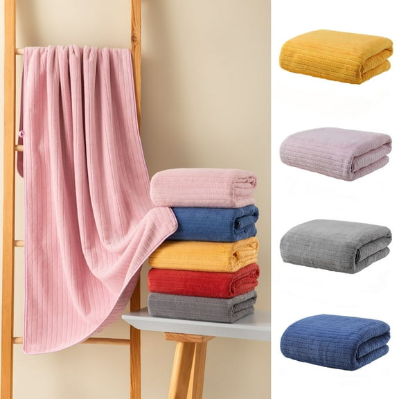 JMKQLZ ,1pc Coral Velvet Bath Towels - Soft Feel, Highly Absorbent, Quick Drying for Body, Sport, Yoga, Fitness, Beach Towel,29.53*13.78 in