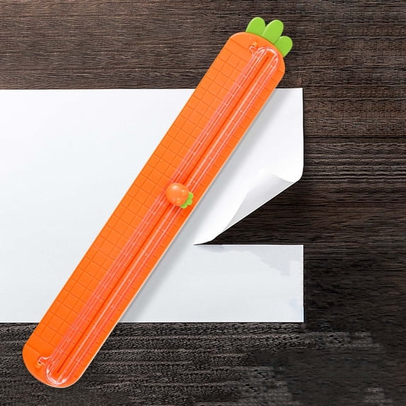 JMKQLZ A4 Paper Cutter,Cute Carrot Paper Cutting Knife Straight Paper Trimmer for Scrapbooking Craft,Paper,Coupon,Label,Cardstock Bidirectional Photo Paper Cutting Knife