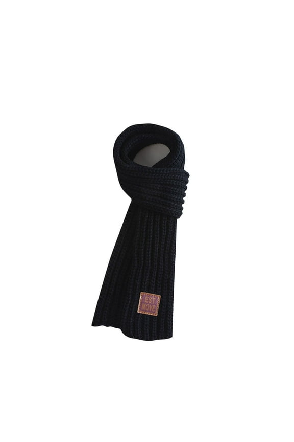 JMKQLZ Baby Boys Girls Winter Scarf Kids Thick Knit Scarves Toddler Neckerchiefs lovely Children's Solid Color Knitting Easy Matching Scarf