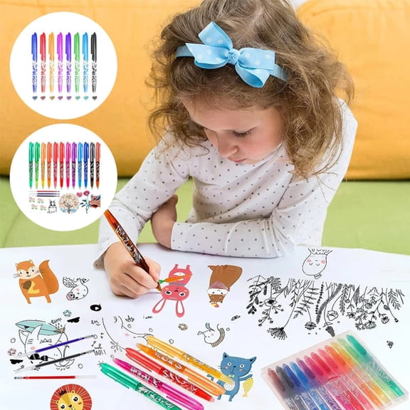 JMKQLZ Clearance under $10Erasable Gel Pens, Fine Point 0.5mm, Assorted Color Erasable Neutrals Pen for Drawing Writing, Back to Gifts for Youngster