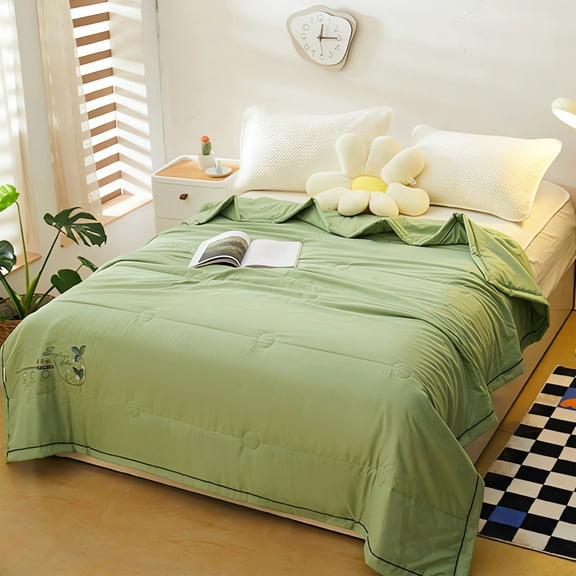 JMKQLZ Comforter - Lightweight All Seasons Luxurious Brushed Microfiber Comforter,Moisture Wicking Treatment, Lightweight and Soft Bed Cover For Summer Quilts with Cotton